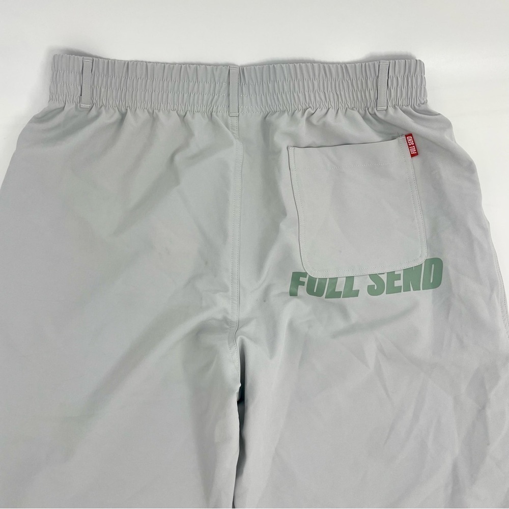 Men’s FULL‎ SEND Grey Green Flat Front Windbreaker Straight Leg Pull On Pants 3X